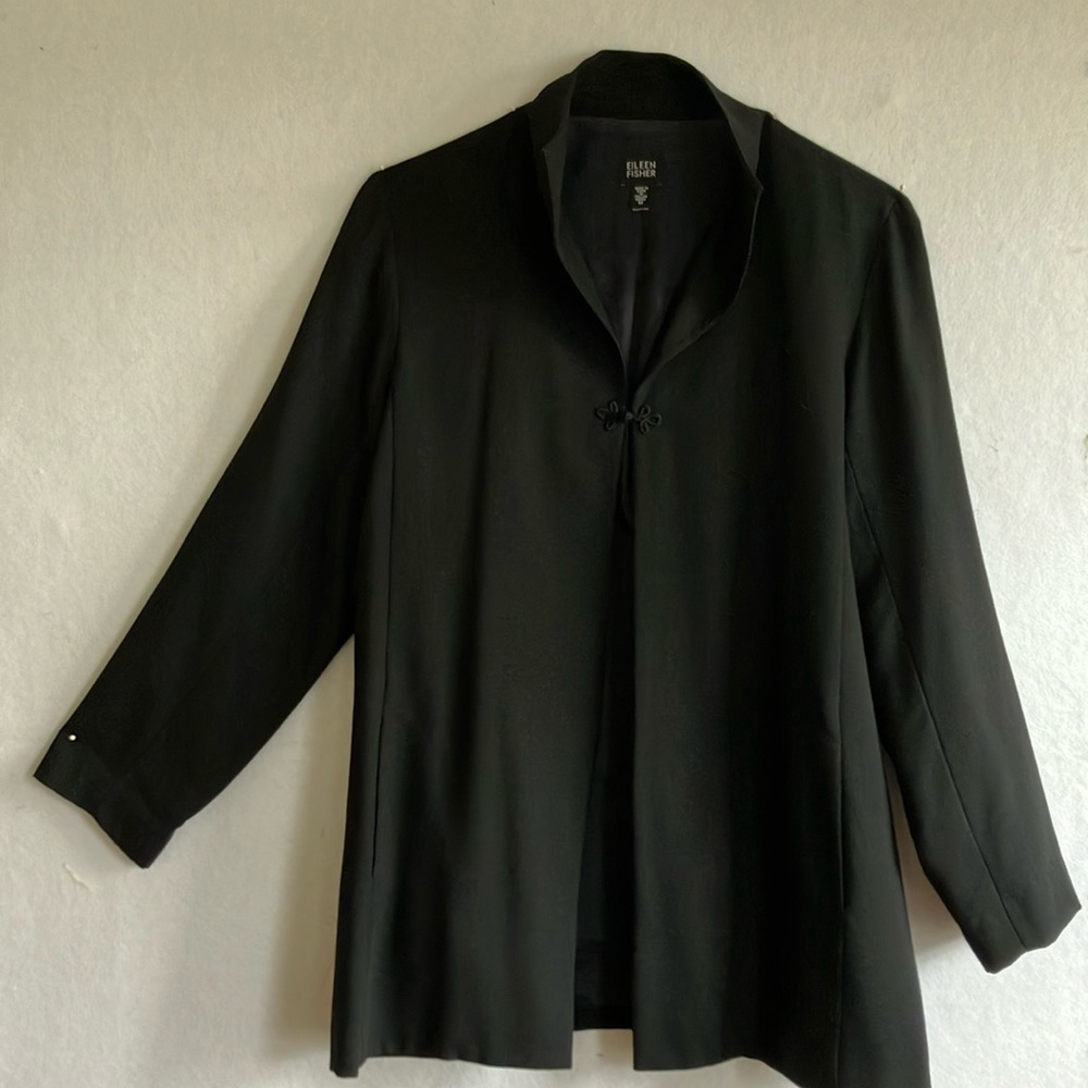 Eileen Fisher long blazer Italian wool